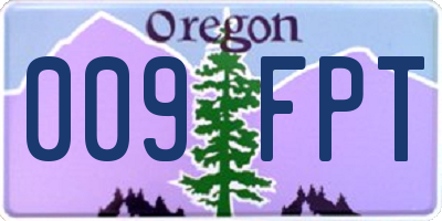 OR license plate 009FPT