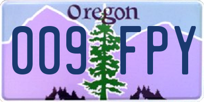 OR license plate 009FPY
