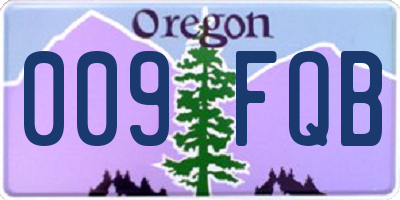 OR license plate 009FQB