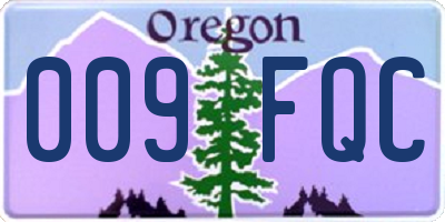 OR license plate 009FQC