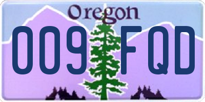OR license plate 009FQD