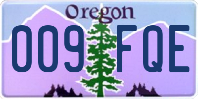 OR license plate 009FQE