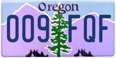OR license plate 009FQF