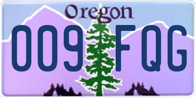 OR license plate 009FQG