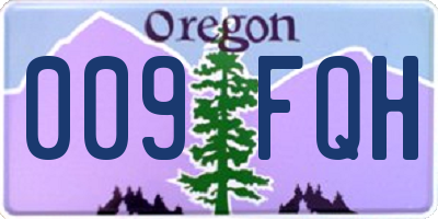 OR license plate 009FQH