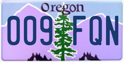 OR license plate 009FQN