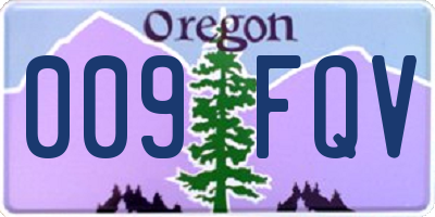 OR license plate 009FQV