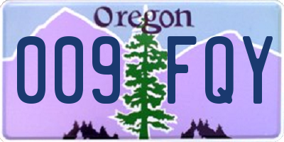 OR license plate 009FQY