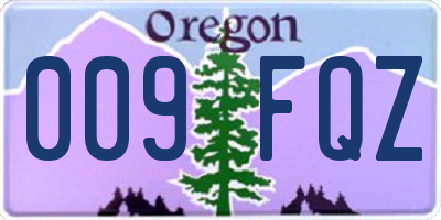 OR license plate 009FQZ