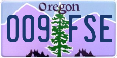 OR license plate 009FSE