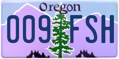 OR license plate 009FSH