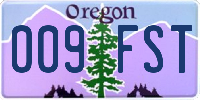 OR license plate 009FST