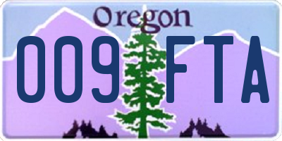 OR license plate 009FTA