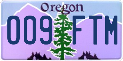 OR license plate 009FTM