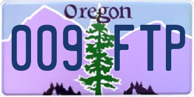 OR license plate 009FTP