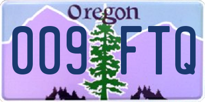 OR license plate 009FTQ