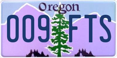 OR license plate 009FTS