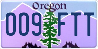 OR license plate 009FTT