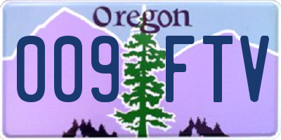 OR license plate 009FTV