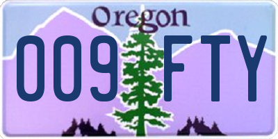 OR license plate 009FTY