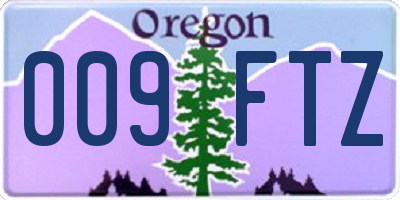 OR license plate 009FTZ