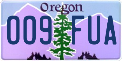 OR license plate 009FUA