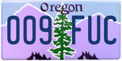 OR license plate 009FUC