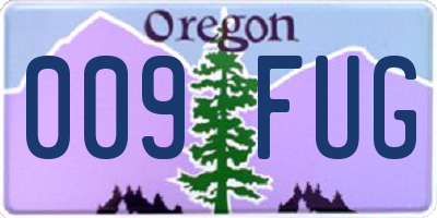 OR license plate 009FUG