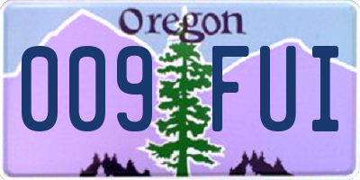 OR license plate 009FUI
