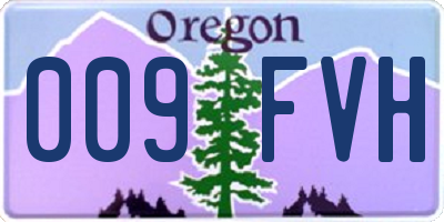 OR license plate 009FVH
