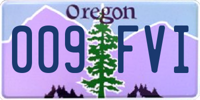 OR license plate 009FVI