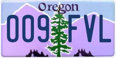 OR license plate 009FVL