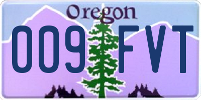 OR license plate 009FVT