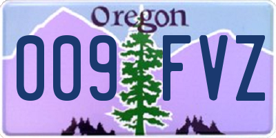 OR license plate 009FVZ