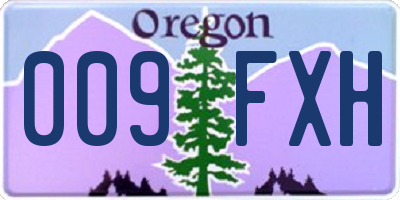 OR license plate 009FXH