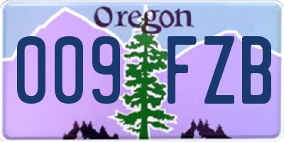 OR license plate 009FZB