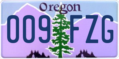 OR license plate 009FZG