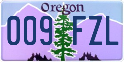OR license plate 009FZL