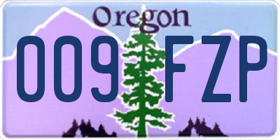 OR license plate 009FZP