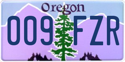 OR license plate 009FZR