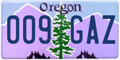 OR license plate 009GAZ