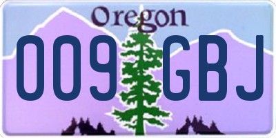OR license plate 009GBJ