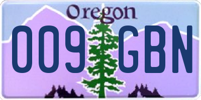 OR license plate 009GBN