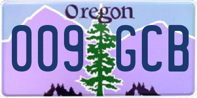 OR license plate 009GCB