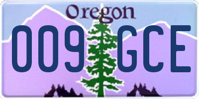 OR license plate 009GCE