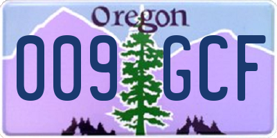 OR license plate 009GCF