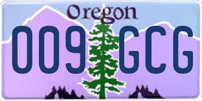 OR license plate 009GCG