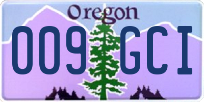 OR license plate 009GCI