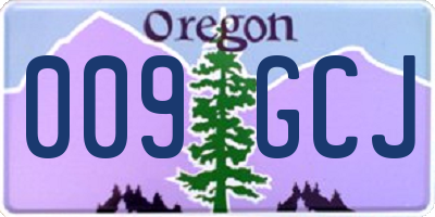 OR license plate 009GCJ