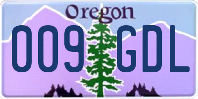 OR license plate 009GDL